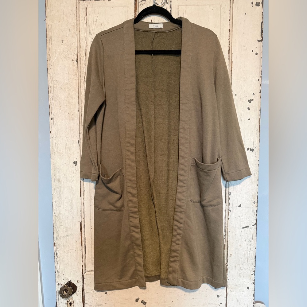 Long Open Cardigan with Pockets